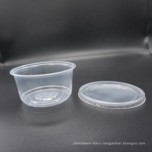 12Oz Pp Plastic Fruit Salad Cup, Clear / White